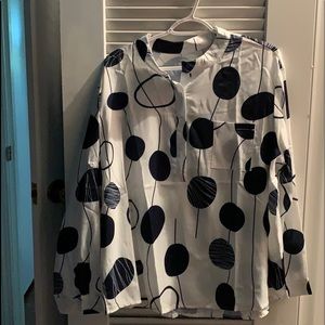 Black & white polka dot blouse